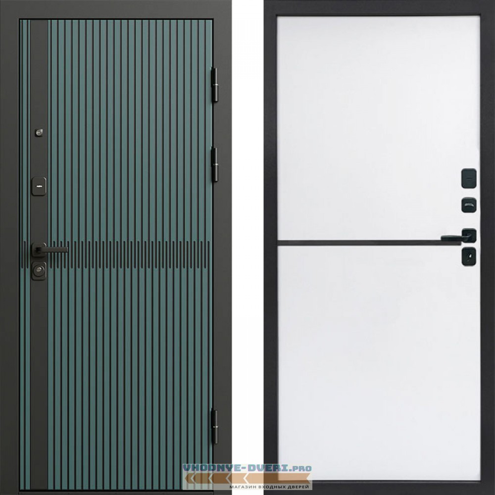 Дверь Termo Door ГРАУНД Velutto Verde Бетон Нео White